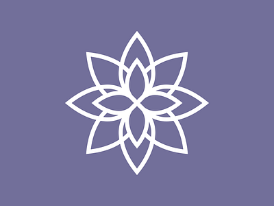 Peeling Petals Logo athletic branding flat design flower graphic design icon logo logo design radial logo