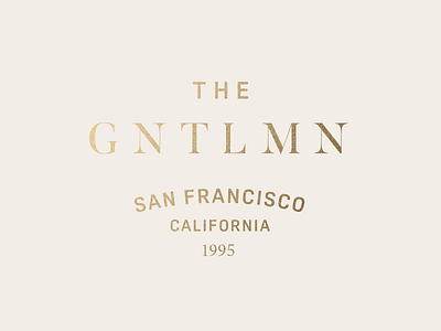 The Gentleman 1 badge brand branding classy foil gentleman gold logo minimal serif sophisticated