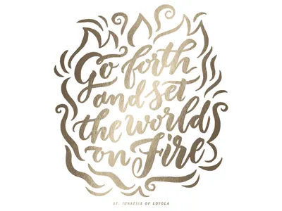 Go Forth gold hand lettering inspirational lettering motivational quote type typography