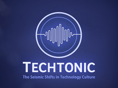 Techtonic Podcast Cover Art 2.0 cover art podcast radio waves seismogram tech techtonic