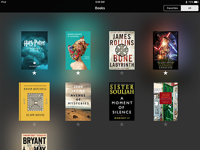 DailyUI #044 Favorites 044 blur books dailyui favorites filters star