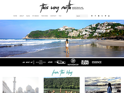 Viva la Violette- Custom Wordpress Design black blog custom design minimal theme travel white wordpress