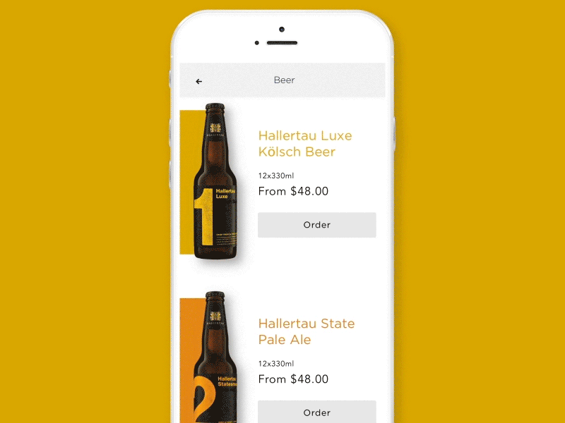 Daily UI Day 43 Food/Drink Menu 43 beer daily day drink food list menu order ui