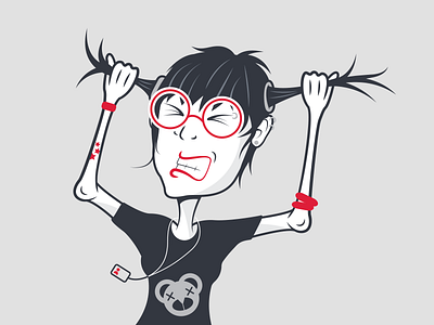 Frustration 404 angry annoyance character character design error 404 frustration illustration student vector