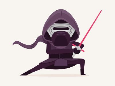 Kylo colors cute geek illustration kylo star wars