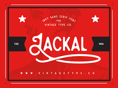 Jackal Display Font badge clean ink inked logo retro rough sans serif swashes tail vintage