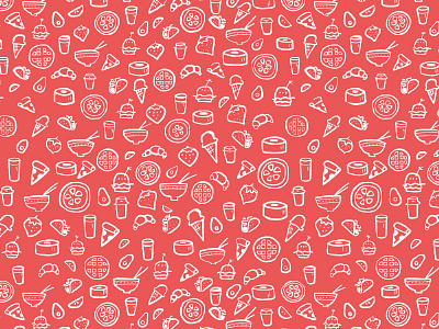 Repeating Pattern - Cool Food food icon pattern repeating pattern