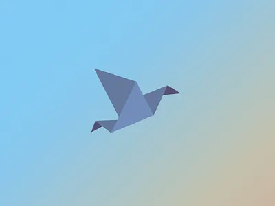 Bird origami bird geometric origami