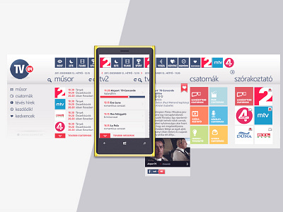 Tv24 mobile app app digital design ui ux windows phone