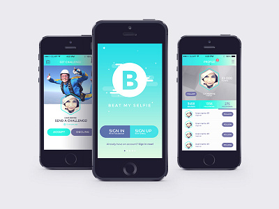 Beat my selfie app branding design digital ios ui ux