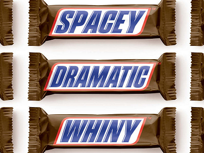 Hunger Bars advertising candy packaging snickers