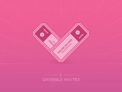 Dribbble Invite Tickets all a board dribbbble fun invite invites pink play ticket