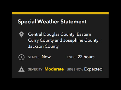 Weather Alert Card alert notification weather