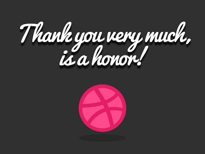 Thank you very much dribbble honor inviting player thank