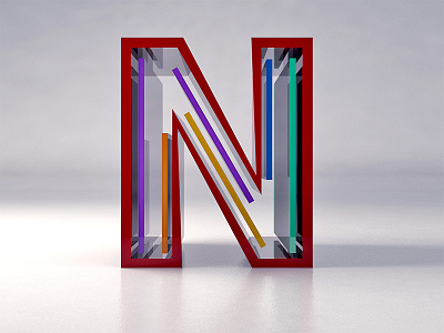 Drop Cap N 3d type cinema4d cr6 type type tuesday typography