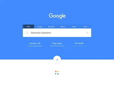Shot 082 - Advanced Search clean filter flat google interface light loading logo minimal typography ui user