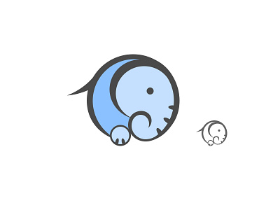 Elephant animal icon logo
