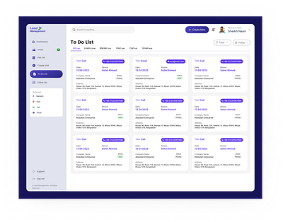 Lead Management Web Application dashboard lead management lead management app mobile app design product design ui ui design ui ux ux ux design