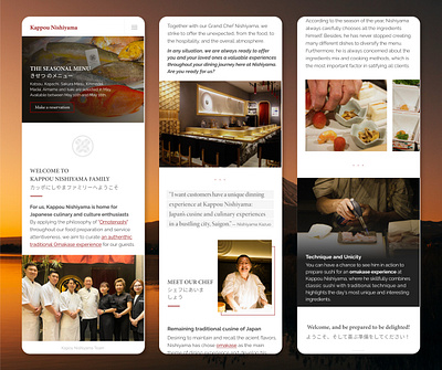 Japanese Omakase Restaurant, website (old.2023 - archive) graphic design website