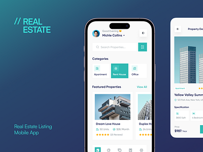 Real Estate Mobile App UI/UX Design 2025 design trend app design app ui design house listing app mobile app property app property finder property listing property search real estate agency real estate app real estate app design real estate marketplace real estate mobile app real estate ui ui design uiux design