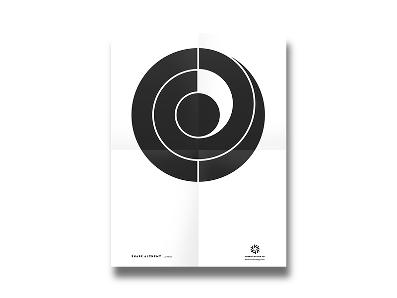 Shape alchemy abstract circle icon logo logomark poster shape symbol