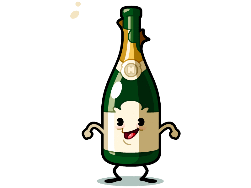 Champagne Boy - Animated Gif by Mathieu Beaulieu on Dribbble