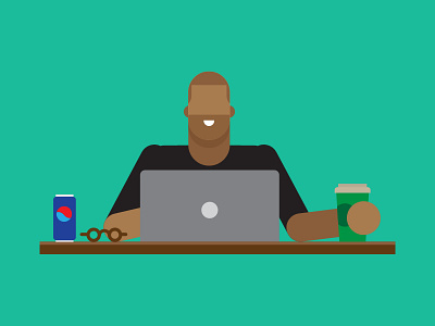 Working away... design illustration wip