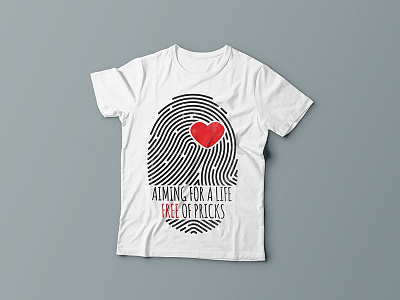 Aiming For A Life Free Of Pricks blood blood sugar diabetes heart shirt t shirt tee thumb thumb print tshirt