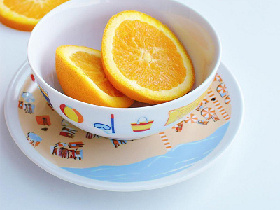 beach IV beach beach equipment bowl chill plate porcelain sea summer