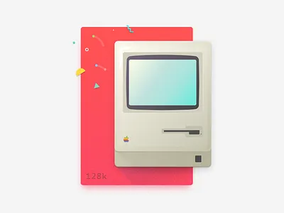 Macintosh 128K 3d apple computer design iconic illustration industrial jobs mac macintosh product steve