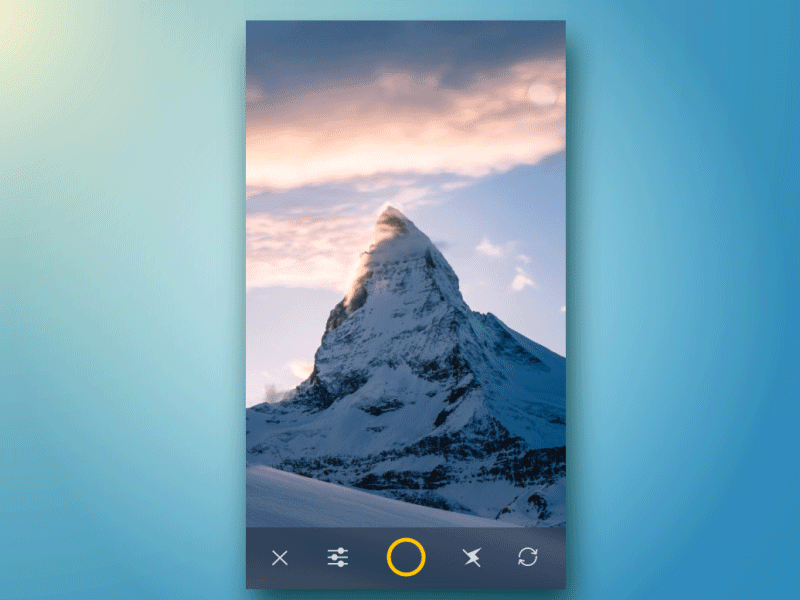 Camera Settings Flow app design android animation art camera settings flow flat clean simple interface mobile ios iphone sketch ui ux