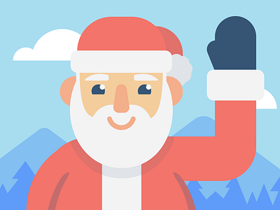 Illustration | "Happy Holidays" branding design doodle fun happy holidays holidays illustration mobile santa sunshine winter