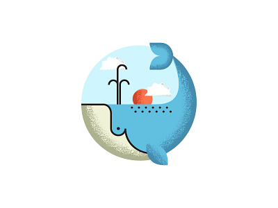 Whale icon illustration pirate sea whale