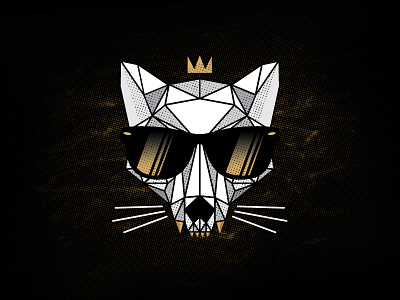 Crystal Cat cat crystal illustration skull vector