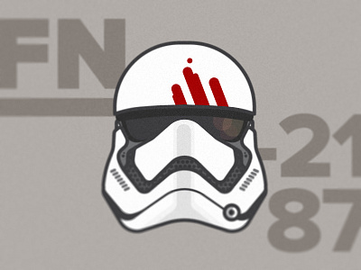 FN-2187 episode 7 finn illustration star wars stormtrooper the force awakens vector