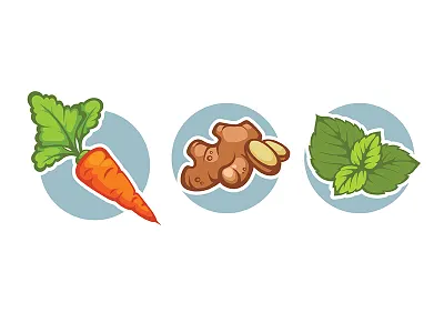 some flavors for healthy drinks:) carrot fresh ginger herb juice mint vegetable