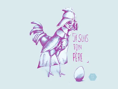 Dark Maurice - 70% cacao acdf cock darth vader draw duotone food illustration ink pen star wars