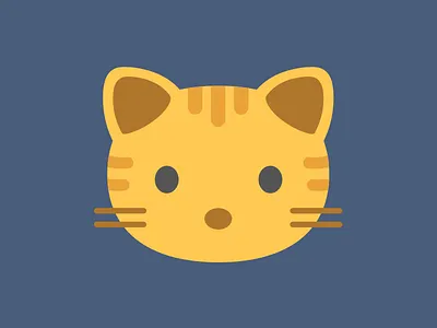 Cat cat flat head illustration