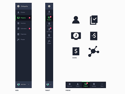 Nav Icons icons ios navigation tablet web