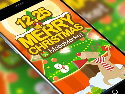 Merry Christmas app christmas festival merry shop ui yellow