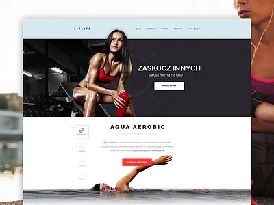 Fitlife club design fitness gym gym web sport ui web web design women