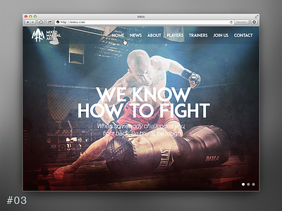 03 Landing Page club daily dailyui desktop fight landingpage mma screen ui