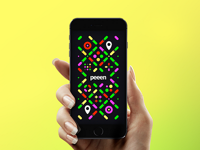 Splash Screen flat illustration ios iphone material neon splash screen ui