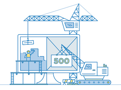 Brightway 400 Error Illustration 500 error page monoweight illustration