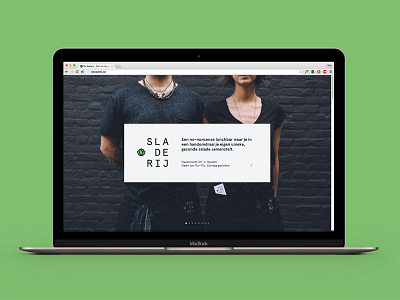 De Sladerij: Website one page one pager visual identity website website design