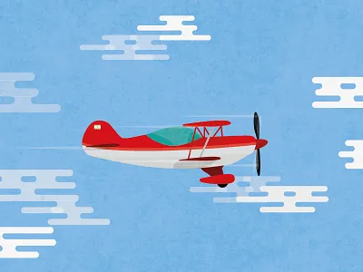 Plane digital illustration plane sky