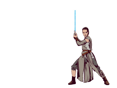 Rey illustration jedi rey star wars
