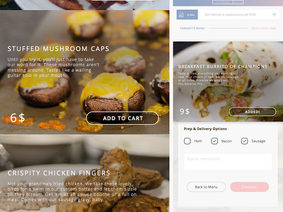 Order Up delivery food ios mobile web saas ui ux