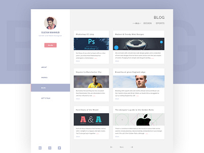 Personal Portfolio Website ''Blog'' blog clean design news personal portfolio portfolio ui ux website