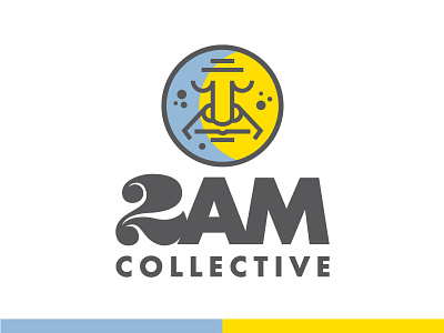 2AM Collective blue branding collective icon identity logo system yellow